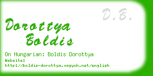 dorottya boldis business card